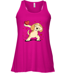 Dog Dabbing Heart For Valentine's Day Art Graphics Gift Women's Racerback Tank Women's Racerback Tank - HHHstores