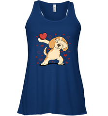 Dog Dabbing Heart For Valentine's Day Art Graphics Gift Women's Racerback Tank Women's Racerback Tank - HHHstores