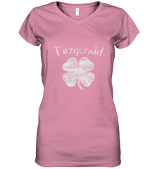 Vintage Fitzgerald Irish Shamrock St Patty's Day Women's V-Neck T-Shirt Women's V-Neck T-Shirt - HHHstores