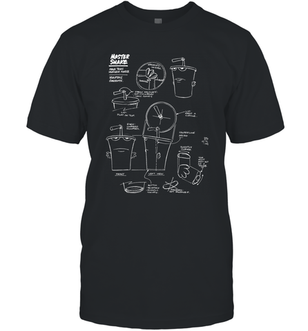 Aqua Teen Hunger Force Master Shake Sculptin Diagram Men's T-Shirt Men's T-Shirt / Black / S Men's T-Shirt - HHHstores