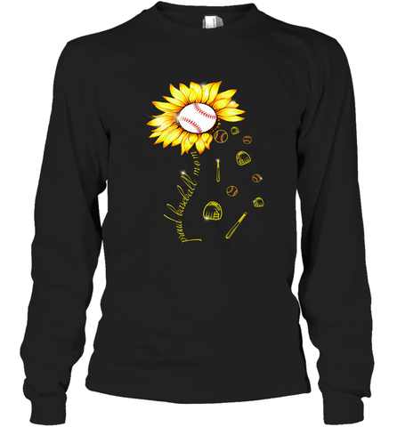 Baseball Proud Sunflower Long Sleeve T-Shirt Long Sleeve T-Shirt / Black / S Long Sleeve T-Shirt - HHHstores