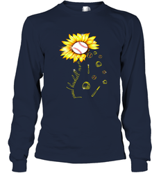 Baseball Proud Sunflower Long Sleeve T-Shirt