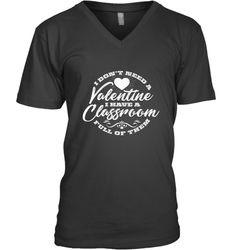 Valentine's Day Teacher School classroom Art Heart Lover Men's V-Neck