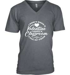 Valentine's Day Teacher School classroom Art Heart Lover Men's V-Neck Men's V-Neck - HHHstores