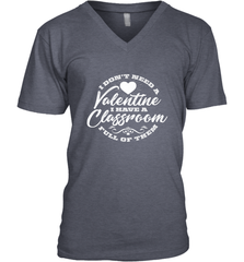 Valentine's Day Teacher School classroom Art Heart Lover Men's V-Neck Men's V-Neck - HHHstores