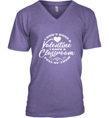 Valentine's Day Teacher School classroom Art Heart Lover Men's V-Neck Men's V-Neck - HHHstores