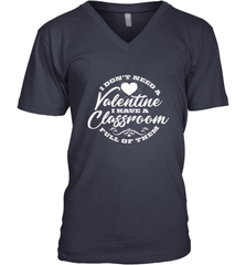 Valentine's Day Teacher School classroom Art Heart Lover Men's V-Neck Men's V-Neck - HHHstores