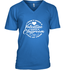 Valentine's Day Teacher School classroom Art Heart Lover Men's V-Neck Men's V-Neck - HHHstores