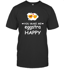 You Make Me Eggstra happy,Funny Valentine His and Her Couple Men's T-Shirt Men's T-Shirt - HHHstores