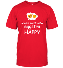 You Make Me Eggstra happy,Funny Valentine His and Her Couple Men's T-Shirt Men's T-Shirt - HHHstores
