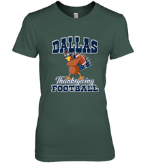 Dallas Thanksgiving Day Funny Turkey Playing Texas Football Premium T Shirt Women's Premium T-Shirt Women's Premium T-Shirt - HHHstores