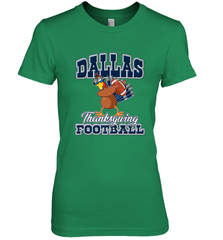 Dallas Thanksgiving Day Funny Turkey Playing Texas Football Premium T Shirt Women's Premium T-Shirt Women's Premium T-Shirt - HHHstores