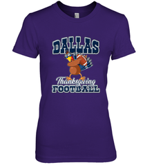 Dallas Thanksgiving Day Funny Turkey Playing Texas Football Premium T Shirt Women's Premium T-Shirt Women's Premium T-Shirt - HHHstores