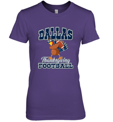 Dallas Thanksgiving Day Funny Turkey Playing Texas Football Premium T Shirt Women's Premium T-Shirt Women's Premium T-Shirt - HHHstores
