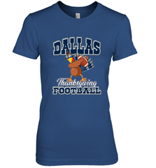 Dallas Thanksgiving Day Funny Turkey Playing Texas Football Premium T Shirt Women's Premium T-Shirt Women's Premium T-Shirt - HHHstores