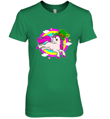 Irish Leprechaun Unicorn Cute St Patricks Day Ireland Women's Premium T-Shirt Women's Premium T-Shirt - HHHstores