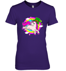 Irish Leprechaun Unicorn Cute St Patricks Day Ireland Women's Premium T-Shirt Women's Premium T-Shirt - HHHstores