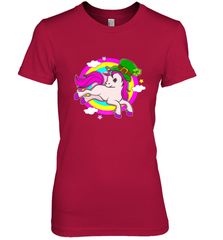 Irish Leprechaun Unicorn Cute St Patricks Day Ireland Women's Premium T-Shirt Women's Premium T-Shirt - HHHstores