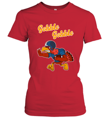 Turkey Football Shirt Funny Thanksgiving Turkey Gobble Gift Women's T-Shirt Women's T-Shirt - HHHstores