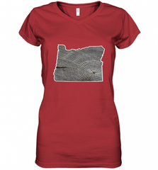 Oregon Pride Tee, Oregon Coast Tshirt, Forest Tree Women's V-Neck T-Shirt Women's V-Neck T-Shirt - HHHstores