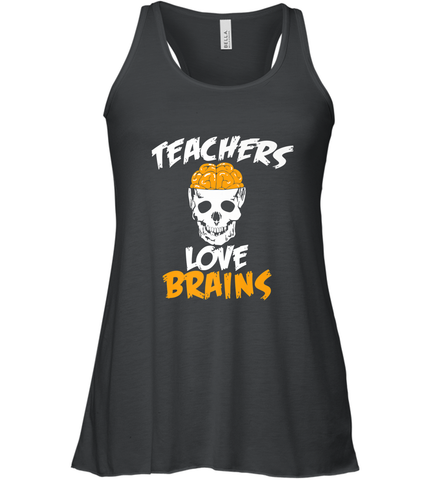 Teachers Love Brains funny Halloween Zombie Women's Racerback Tank Women's Racerback Tank / Black / XS Women's Racerback Tank - HHHstores
