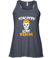 Teachers Love Brains funny Halloween Zombie Women's Racerback Tank Women's Racerback Tank - HHHstores