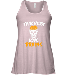 Teachers Love Brains funny Halloween Zombie Women's Racerback Tank Women's Racerback Tank - HHHstores