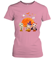 Three Sloths Halloween T shirt Mummy Pumpkin Moon Women's T-Shirt Women's T-Shirt - HHHstores
