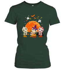 Three Sloths Halloween T shirt Mummy Pumpkin Moon Women's T-Shirt Women's T-Shirt - HHHstores