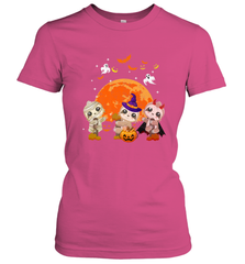 Three Sloths Halloween T shirt Mummy Pumpkin Moon Women's T-Shirt Women's T-Shirt - HHHstores