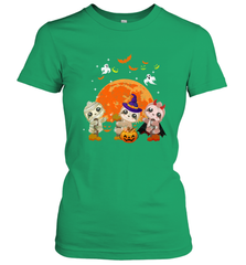 Three Sloths Halloween T shirt Mummy Pumpkin Moon Women's T-Shirt Women's T-Shirt - HHHstores