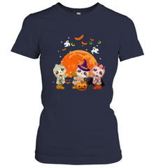 Three Sloths Halloween T shirt Mummy Pumpkin Moon Women's T-Shirt Women's T-Shirt - HHHstores