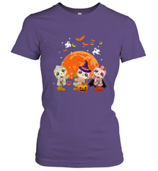 Three Sloths Halloween T shirt Mummy Pumpkin Moon Women's T-Shirt Women's T-Shirt - HHHstores