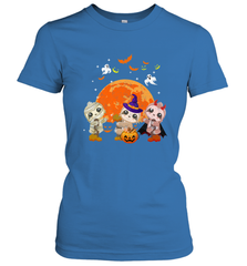Three Sloths Halloween T shirt Mummy Pumpkin Moon Women's T-Shirt Women's T-Shirt - HHHstores