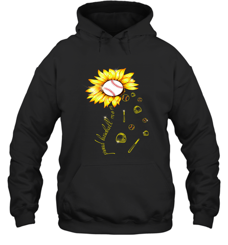 Baseball Proud Sunflower Hooded Sweatshirt Hooded Sweatshirt / Black / S Hooded Sweatshirt - HHHstores