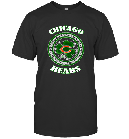 NFL Chicagi Bears Logo Happy St Patrick's Day Men's T-Shirt Men's T-Shirt / Black / S Men's T-Shirt - HHHstores