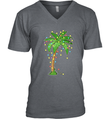 Christmas Lights Palm Tree Beach Funny Tropical Xmas Gift Men's V-Neck Men's V-Neck - HHHstores