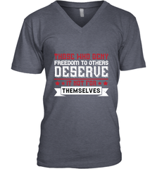 Those who deny freedom to others deserve it not for themselves 01 Men's V-Neck Men's V-Neck - HHHstores