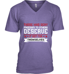 Those who deny freedom to others deserve it not for themselves 01 Men's V-Neck Men's V-Neck - HHHstores