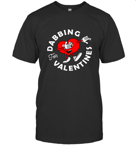 Dabbing Heart For Valentine's Day Art Graphics Heart Gift Men's T-Shirt Men's T-Shirt / Black / S Men's T-Shirt - HHHstores