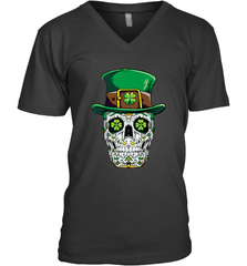 Sugar Skull Leprechaun T Shirt St Patricks Day Women Men Men's V-Neck Men's V-Neck - HHHstores