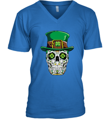 Sugar Skull Leprechaun T Shirt St Patricks Day Women Men Men's V-Neck Men's V-Neck - HHHstores