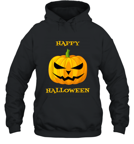 Happy Halloween Scary Pumpkin Tee Hooded Sweatshirt Hooded Sweatshirt / Black / S Hooded Sweatshirt - HHHstores