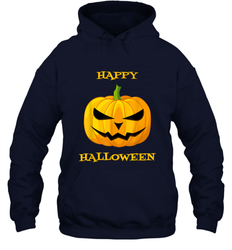 Happy Halloween Scary Pumpkin Tee Hooded Sweatshirt