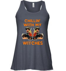 Cool Chillin With My Witches Halloween Costume Women's Racerback Tank Women's Racerback Tank - HHHstores