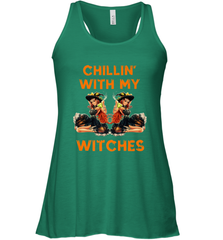 Cool Chillin With My Witches Halloween Costume Women's Racerback Tank Women's Racerback Tank - HHHstores