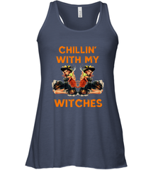 Cool Chillin With My Witches Halloween Costume Women's Racerback Tank Women's Racerback Tank - HHHstores