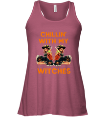 Cool Chillin With My Witches Halloween Costume Women's Racerback Tank Women's Racerback Tank - HHHstores