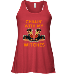 Cool Chillin With My Witches Halloween Costume Women's Racerback Tank
