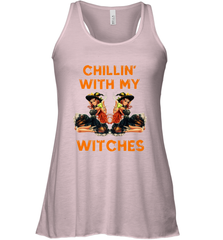 Cool Chillin With My Witches Halloween Costume Women's Racerback Tank Women's Racerback Tank - HHHstores